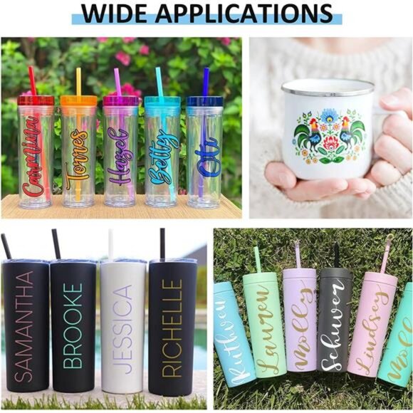 Vinyl 55 Pack Permanent Adhesive Vinyl Sheets for Decor Sticker,Party Decoration - Picture 5 of 7